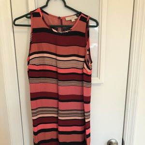 Sleeveless striped Loft dress. NWOT